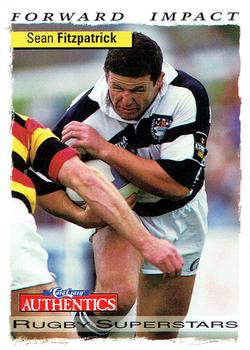 1995 Card Crazy Authentics Rugby Union NPC Superstars #80 Sean Fitzpatrick Front
